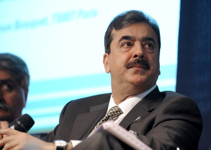 De Pakistaanse premier Yousuf Raza Gilani.