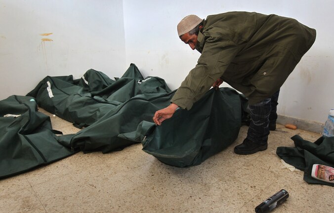 Soldaten van het Kadhafi-regime die weigerden te schieten op burgers in Benghazi, belandden eind februari voor een vuurpeloton.