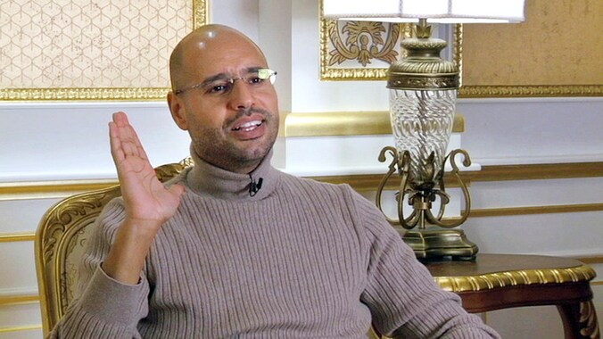 Saif al Islam Kadhafi, de voornaamste zoon van de Libische leider.