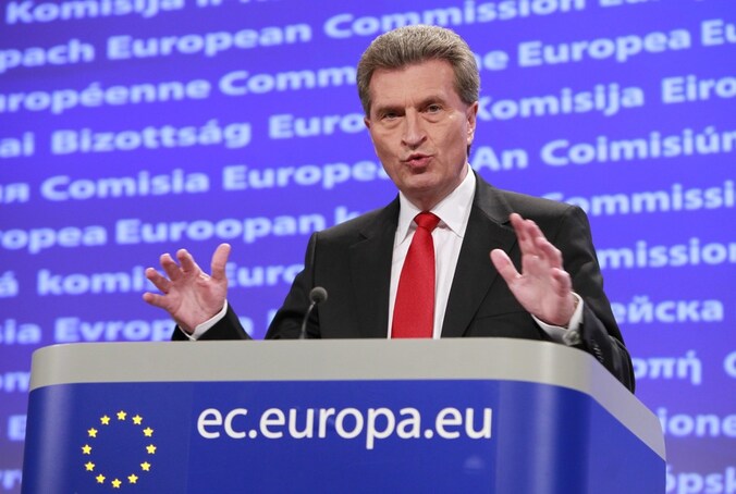 Eurocommissaris voor Energie Günther Oettinger.