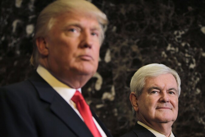 Donald Trump en Newt Gingrich.