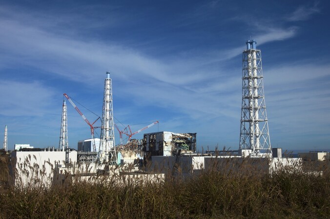 De verwoeste kerncentrale van Fukushima.