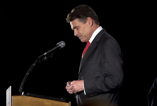 Rick Perry heeft zijn nederlaag al toegegeven. Hij kon slechts tien procent van het kiespubliek bekoren.