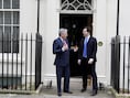 Minister van Buitenlandse Zaken Didier Reynders met minister van Financiën George Osborne.