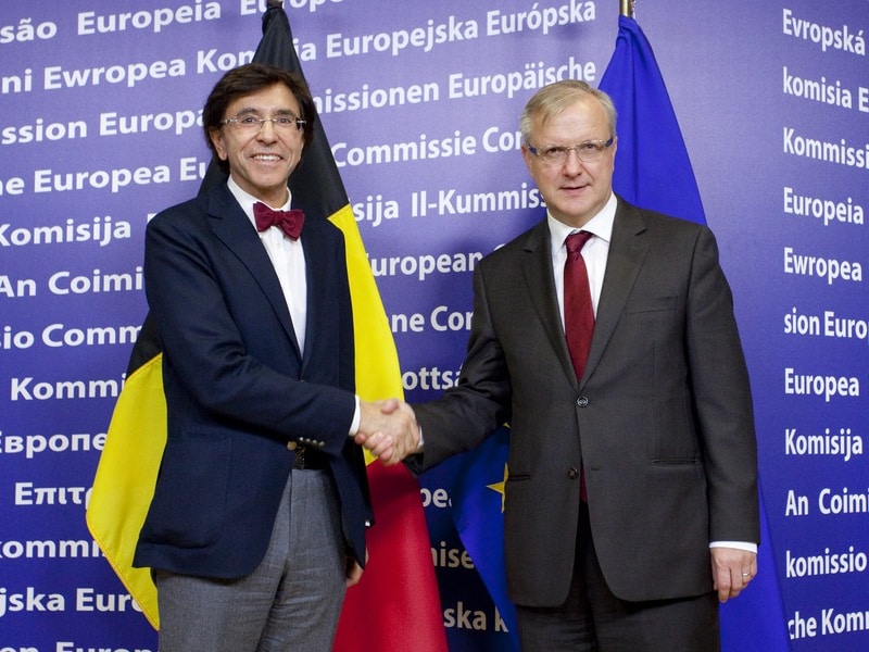 Olli Rehn, eurocommissaris van Financiën, is tevreden met de aanpassingen van de regering Di Rupo.