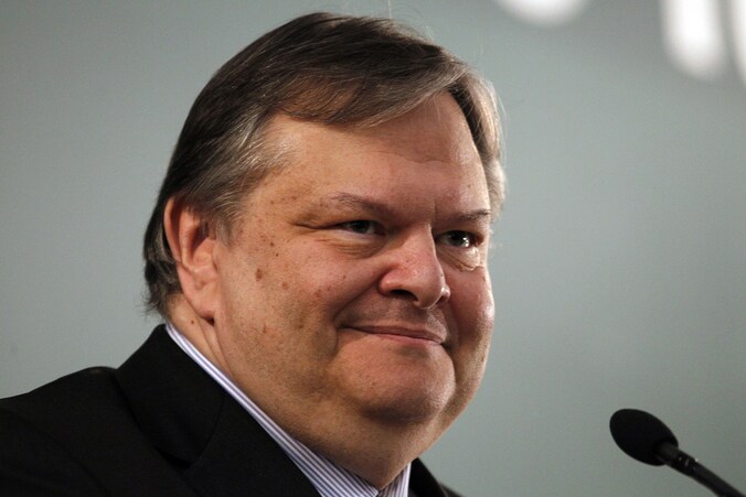De Griekse minister van Financiën Venizelos.