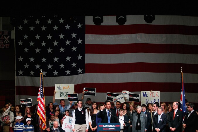 De Amerikaanse presidentskandidaat Rick Santorum.
