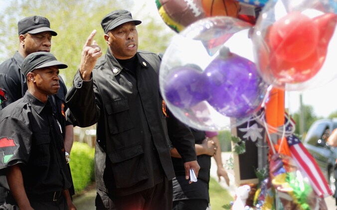 Mikhail Muhammad, leider van de New Black Panthers Party.