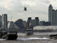 De Britse politie en marine oefenden in januari ook al met onder andere een Lynx-helikopter tegen zogenaamde 'lone wolf'-aanvallen.