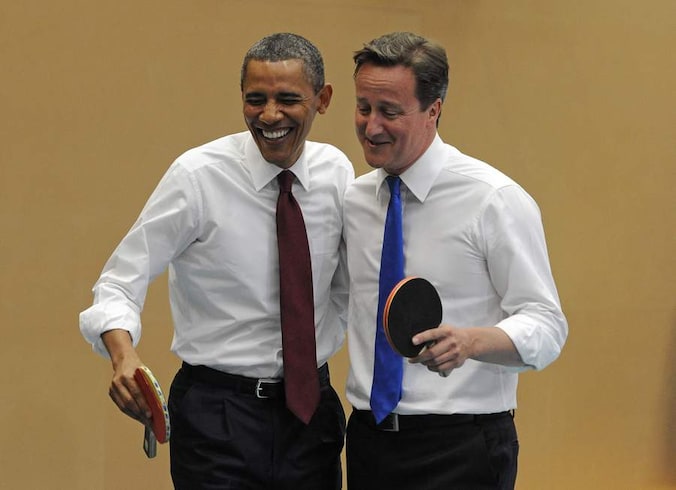 Obama en David Cameron.
