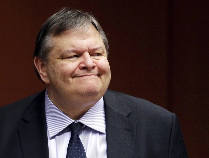 De Griekse minister van Financiën Evangelos Venizelos.