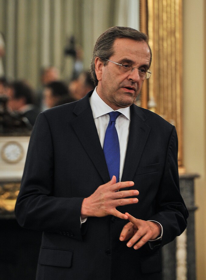 De nieuwe Griekse premier, Antonis Samaras