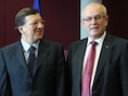 Volker Kauder (r.) met voorzitter van de Europese Commissie Jose Manuel Barroso (l.).