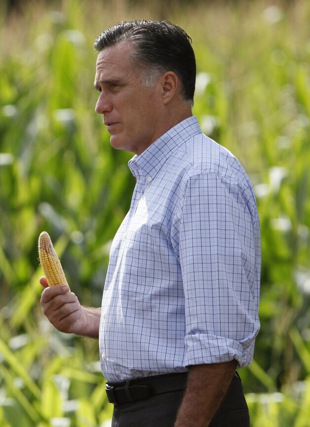 Mitt Romney in Des Moines, Iowa.
