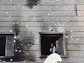 Een Syrische vrijheidsstrijder in Aleppo.