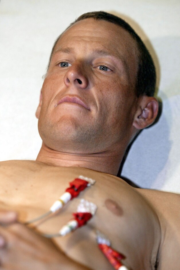 Armstrong tijdens de Tour van 2004 in Luik.