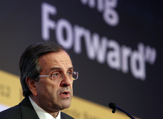 De Griekse premier Antonis Samaras.