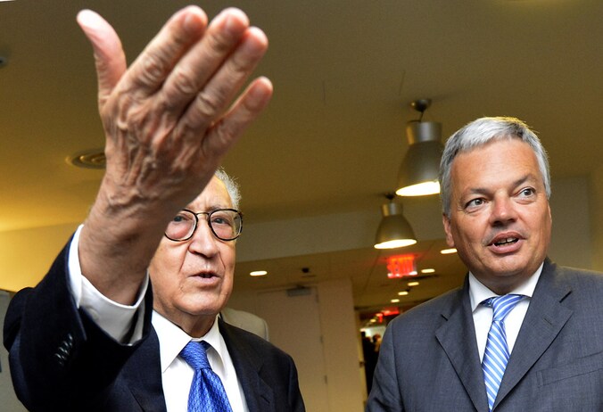 Lakhdar Brahimi en Didier Reynders.