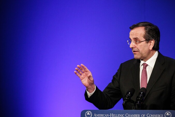 De Griekse premier Antonis Samaras.