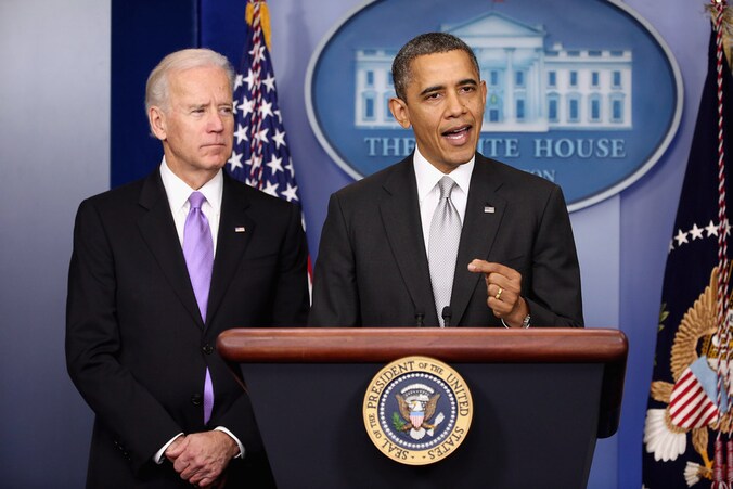 President Barack Obama en vicepresident Joe Biden.
