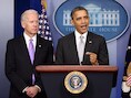 President Barack Obama en vicepresident Joe Biden.