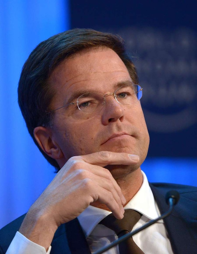 Ook de Nederlandse premier Rutte sprak het volk toe.