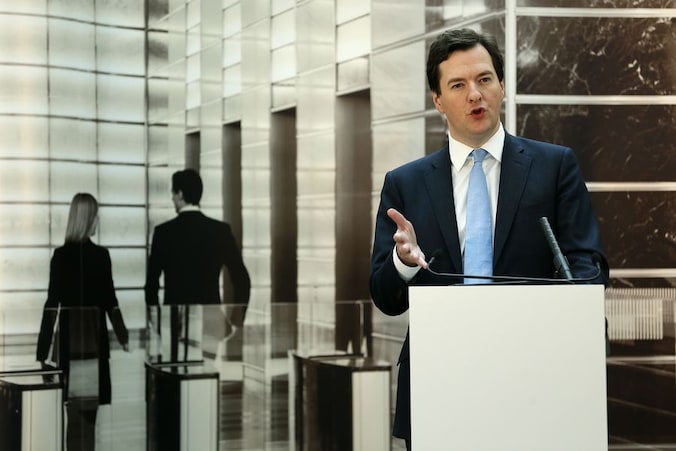 De Britse minister van Financiën George Osborne.