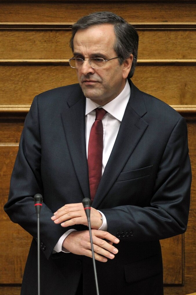 De Griekse eerste minister Antonis Samaras.
