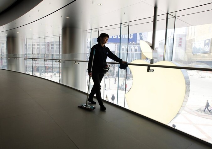 Een Apple Store in Peking.