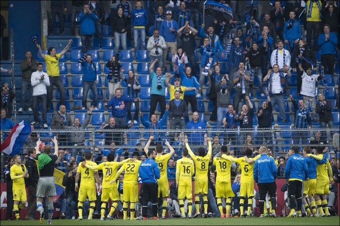 Club Brugge wil dit niet meer zien zondag, elke tribune moet in één kleur getooid worden