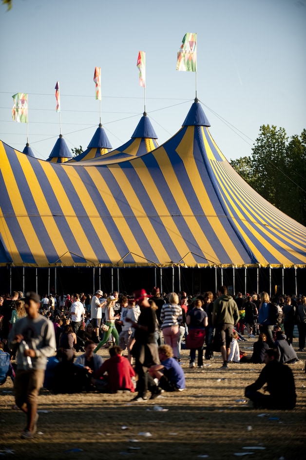 De vorig jaar geïntroduceerde tent: The Barn.