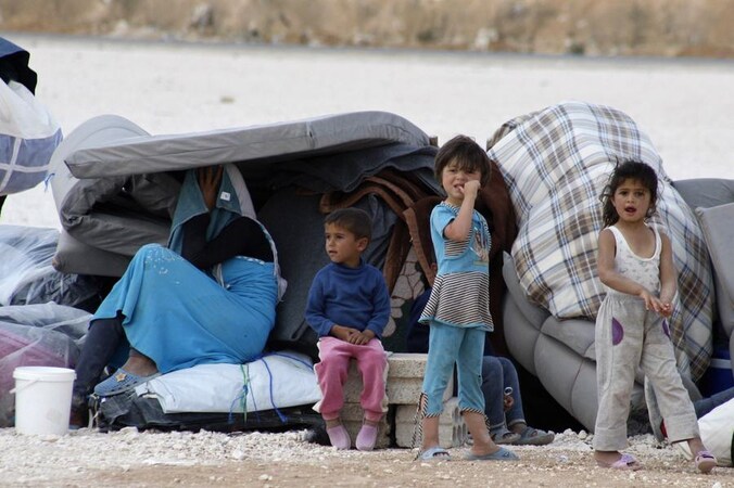 Syrische vluchtelingen.