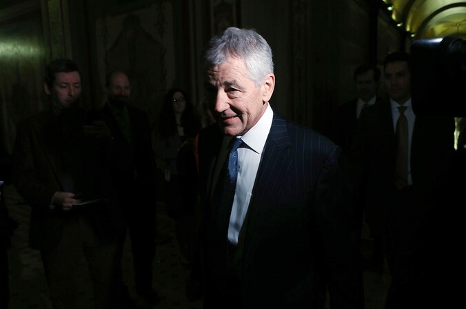 De kandidaat voor minister van Defensie Chuck Hagel.
