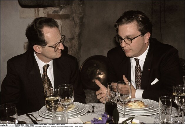 Noël Vaessen en prins Laurent, begin jaren negentig.