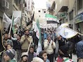 De Syrische bevolking protesteert tegen het beleid.