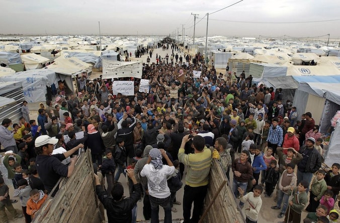 In dit vluchtelingenkamp in Jordanië verblijven meer dan 80.000 Syrische vluchtelingen.