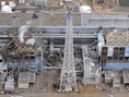 De kerncentrale van Fukushima enkele dagen na de ramp.