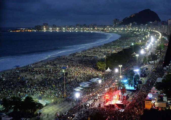 De Copacabana in Rio de Janeiro.