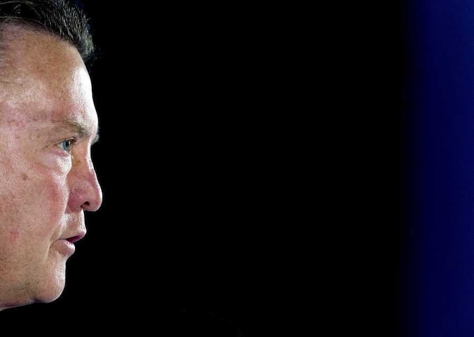 Bondscoach Louis van Gaal.