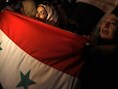 Syrische demonstranten steunen president Bashar al-Assad.