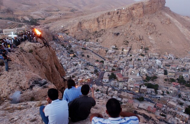 Syriërs vieren een christelijke feestdag op de berg bij Maaloula. (Archieffoto)
