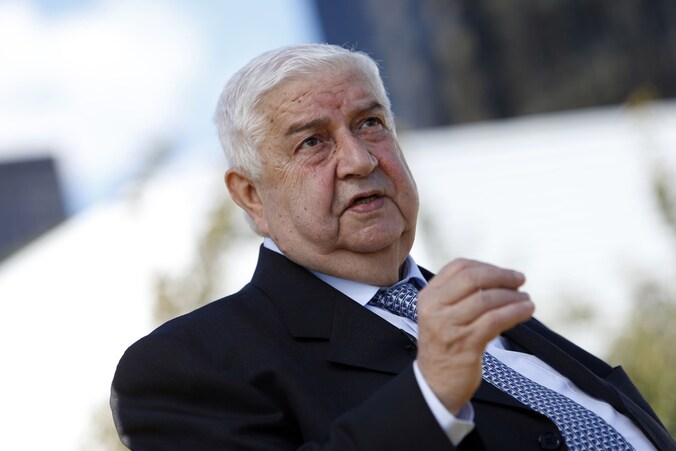 Walid al-Moallem, de Syrische minister van Buitenlandse Zaken.