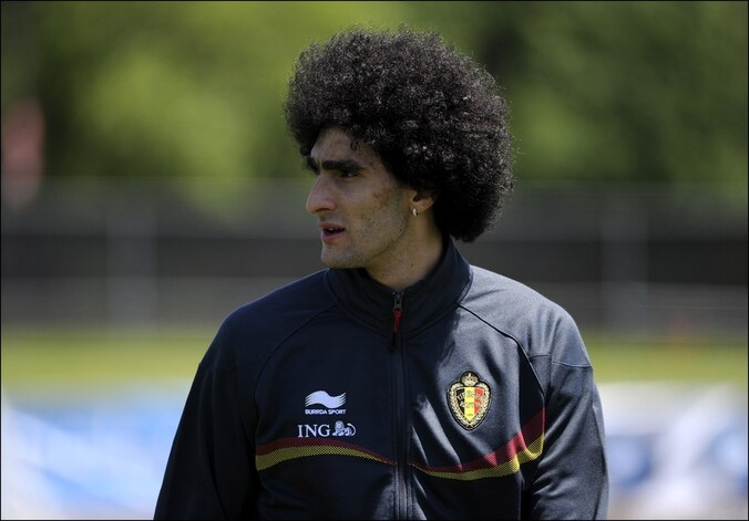 Marouane Fellaini op stage met de Rode Duivels