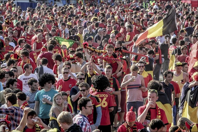 De fans keken massaal naar de Rode Duivels