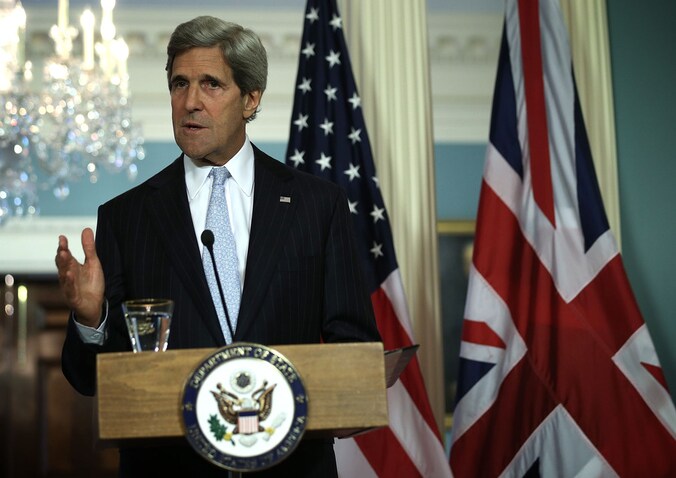 De Amerikaanse minister van Buitenlandse Zaken John Kerry.