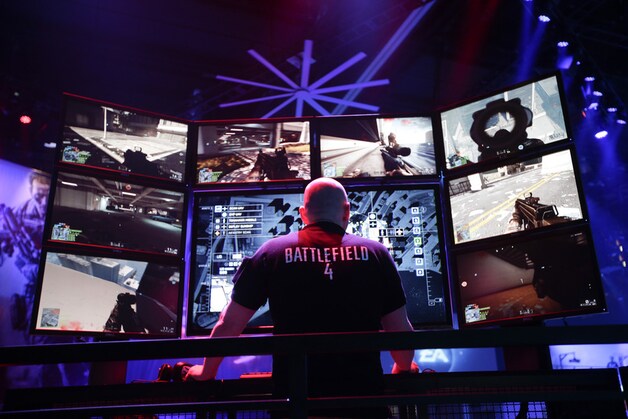 De Commander-opstelling op de E3-stand.