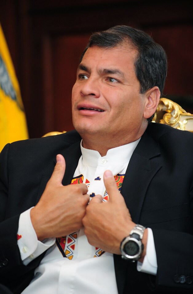 De Ecuadoriaanse president Rafael Correa.
