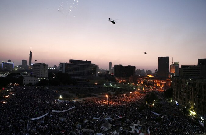Het Tahrirplein in Egypte.