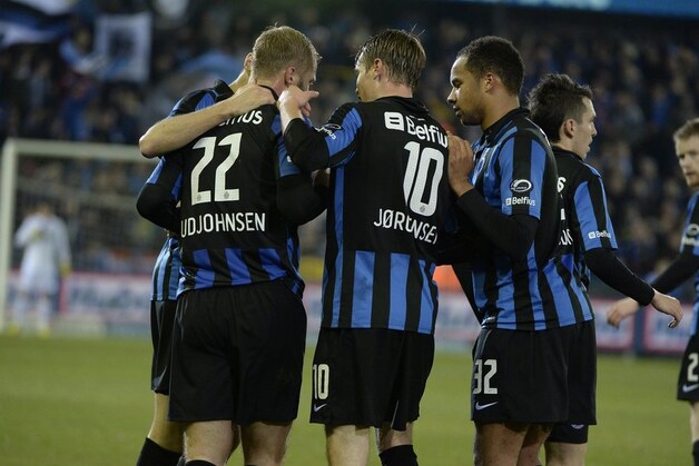 De drie doelpuntenmakers op een rij: Gudjohnsen, Jörgensen en Vadis.