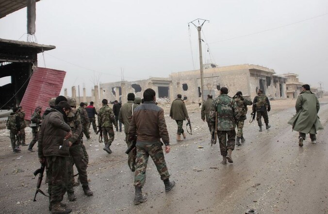 Syrische rebellen in Aleppo.